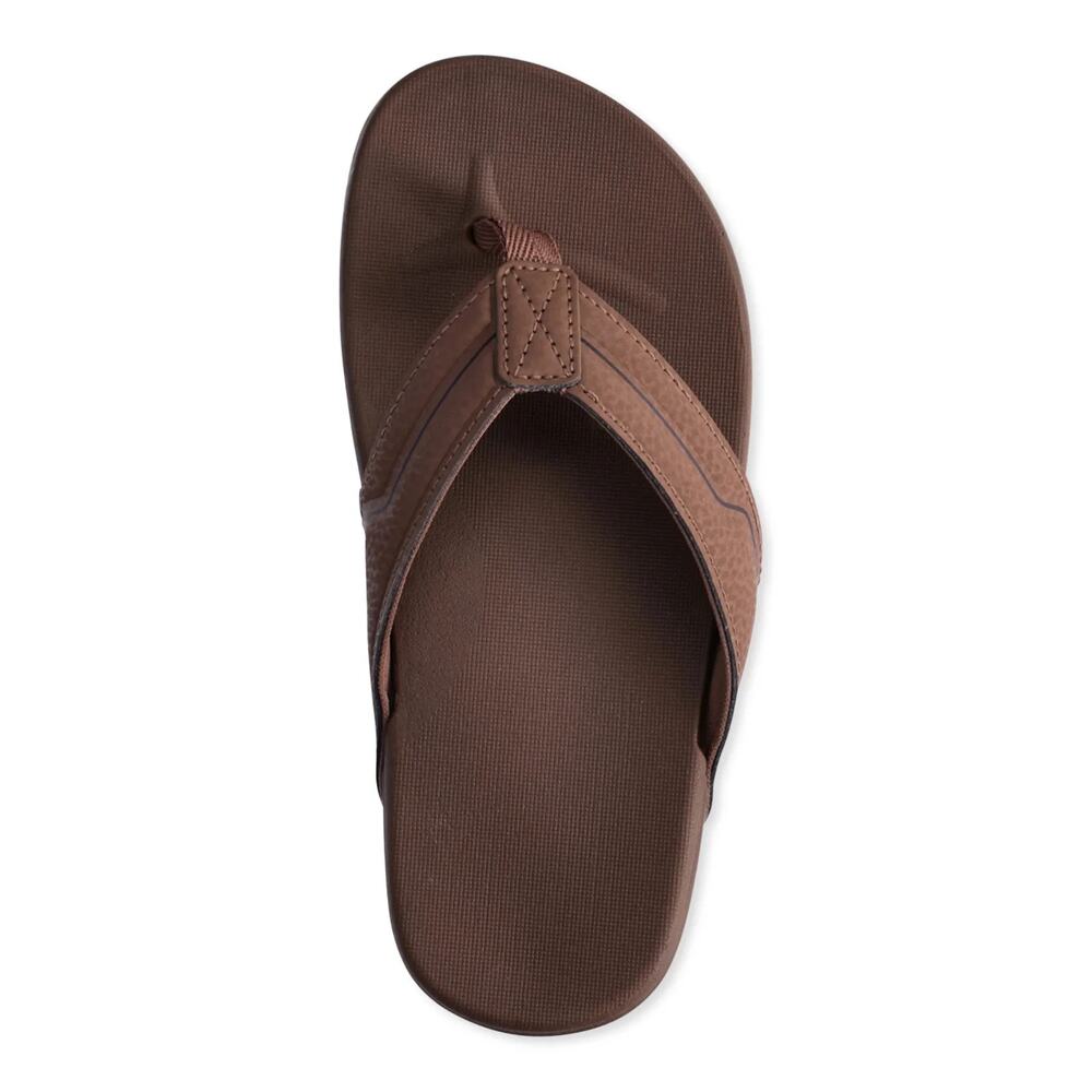 Wonder Nation Youth Big Boy's Brown Casual Flip Flops Sandals Size 4/5 NEW